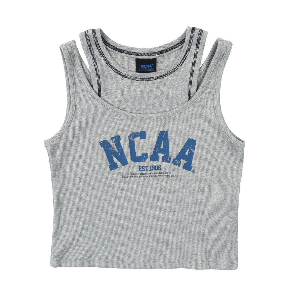 NCAA0509-262 女款假兩件印花背心_NC
