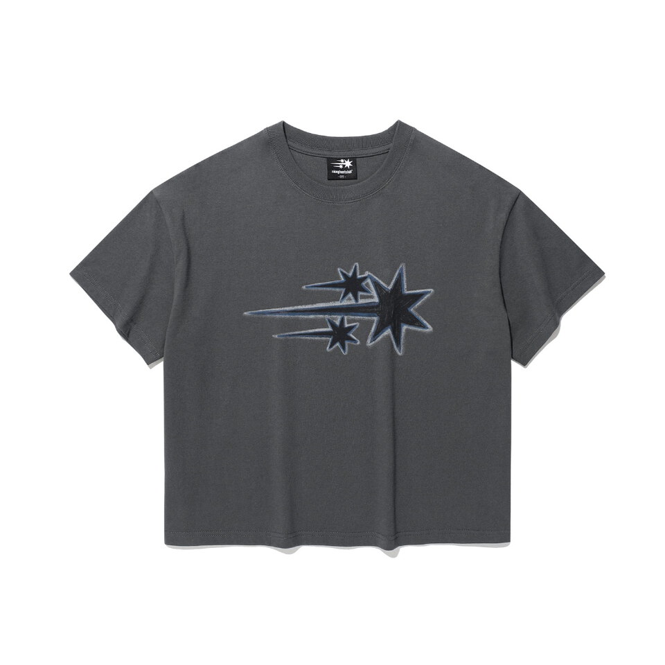 NGC0106-261 星星上衣 DRAWING 3STAR BIG CROP TEE