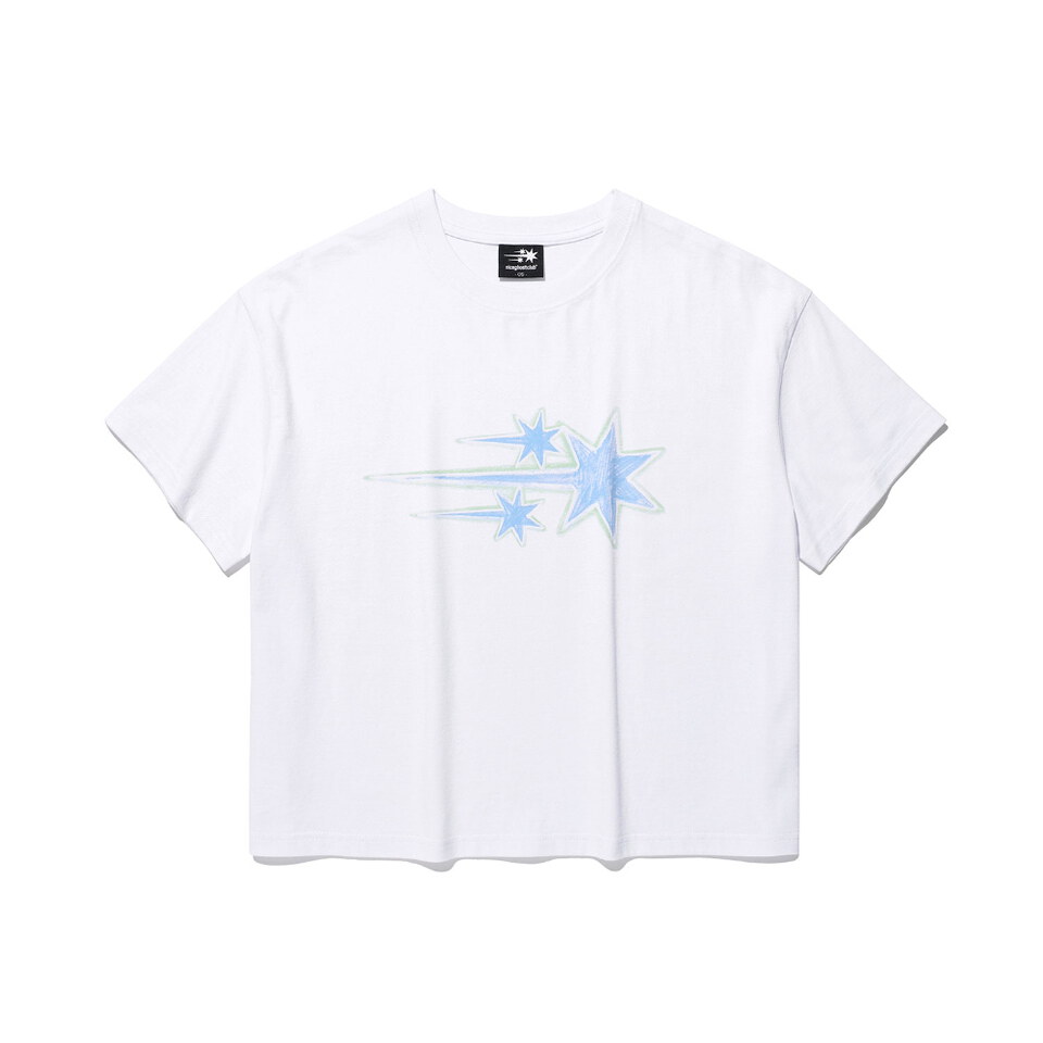 NGC0106-261 星星上衣 DRAWING 3STAR BIG CROP TEE