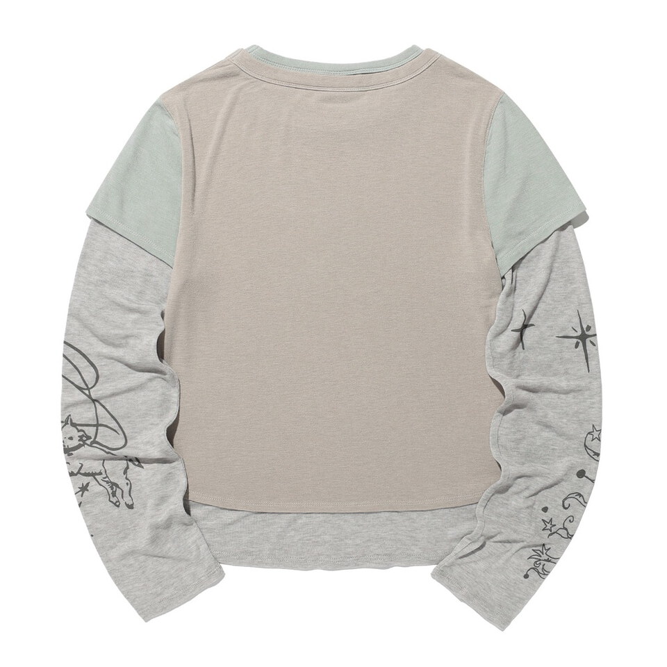 圖騰層次上衣 TATTOO LAYERED LS TEE