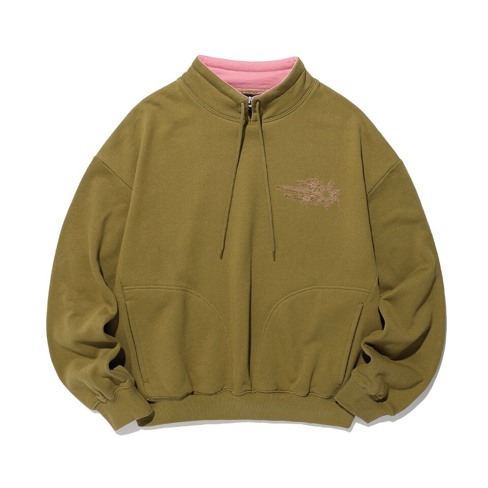 NGC0123-262 刺繡立領大學T 3STAR HIGH NECK SWEATSHIRTS