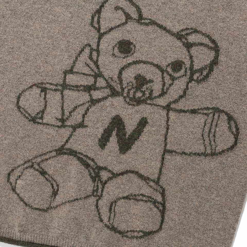 小熊針織上衣 BEAR GRAPHIC WIDE CROP KNIT
