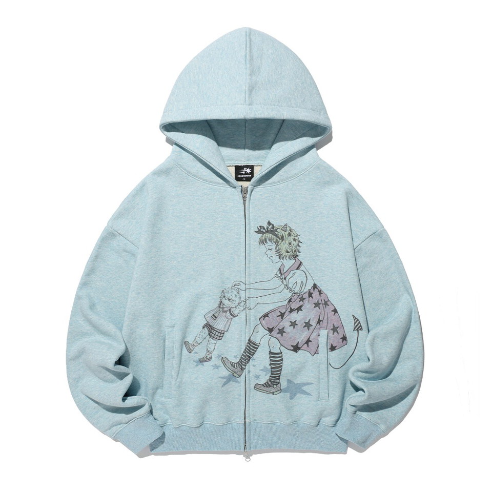 NGC0703-262 插畫連帽外套 HAND IN HAND HOODIE ZIP UP
