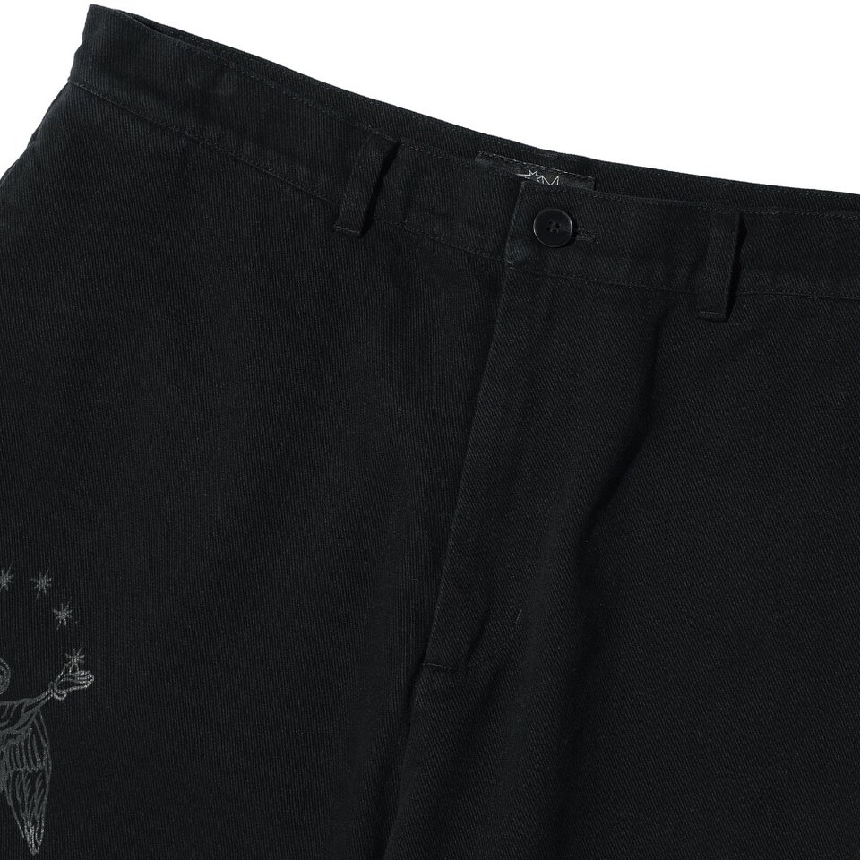 手繪圖騰水洗寬褲 DOODLE COTTON WASHED PANTS