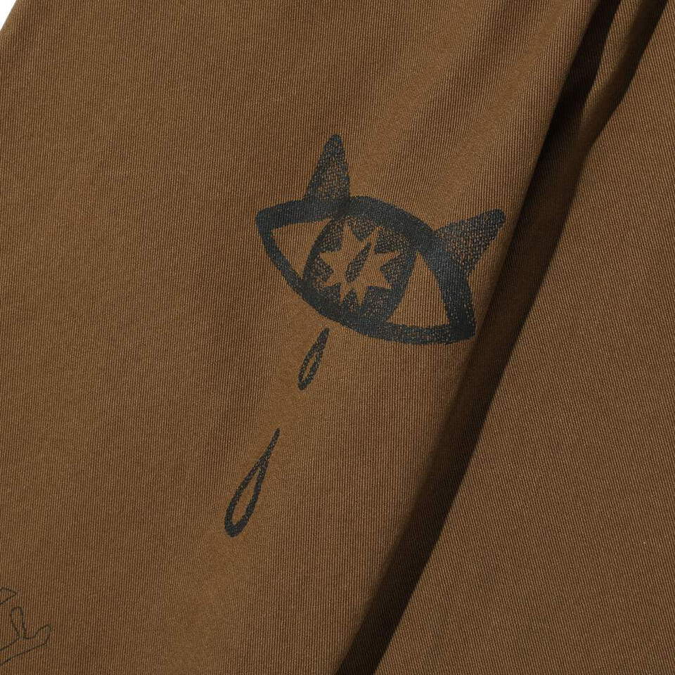 手繪圖騰水洗寬褲 DOODLE COTTON WASHED PANTS