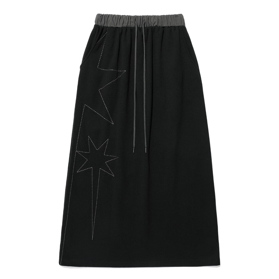 NGC4001-262 星星圖像長裙 BIG STAR LOGO SWEAT SKIRT