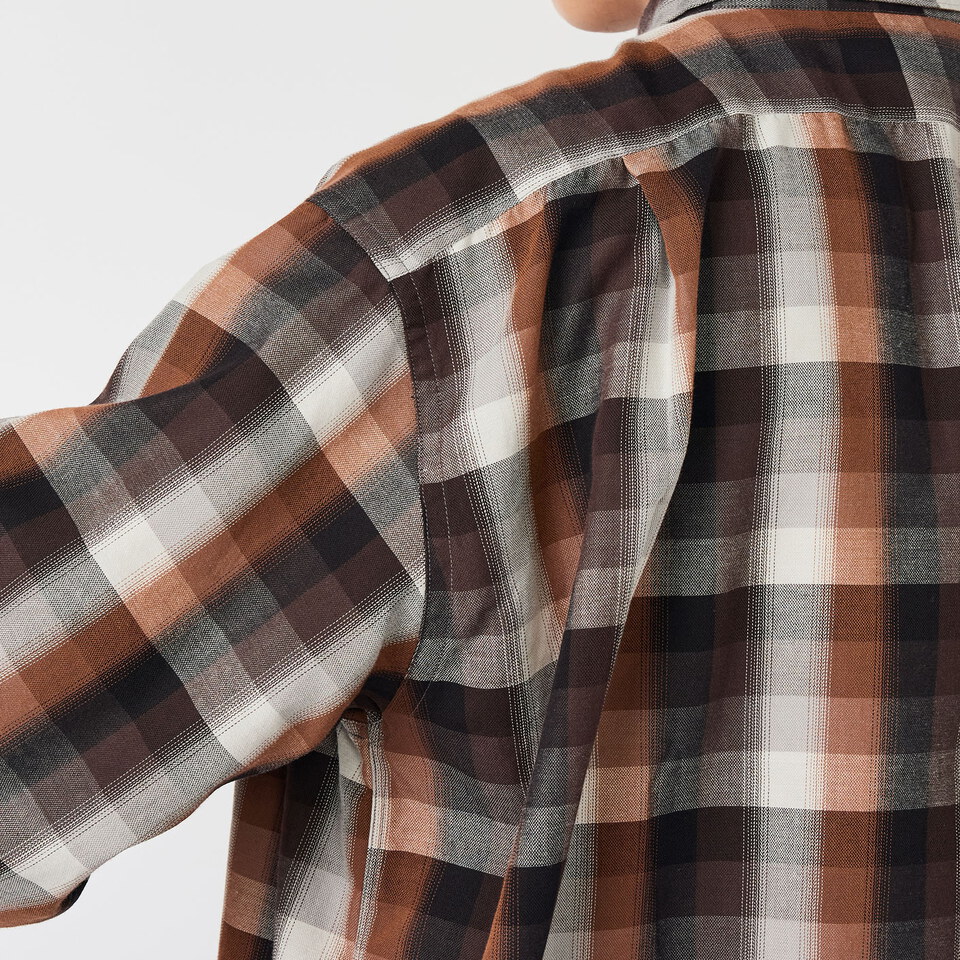 NMA0270-261 格紋襯衫 Regular Collar Wind Shirt