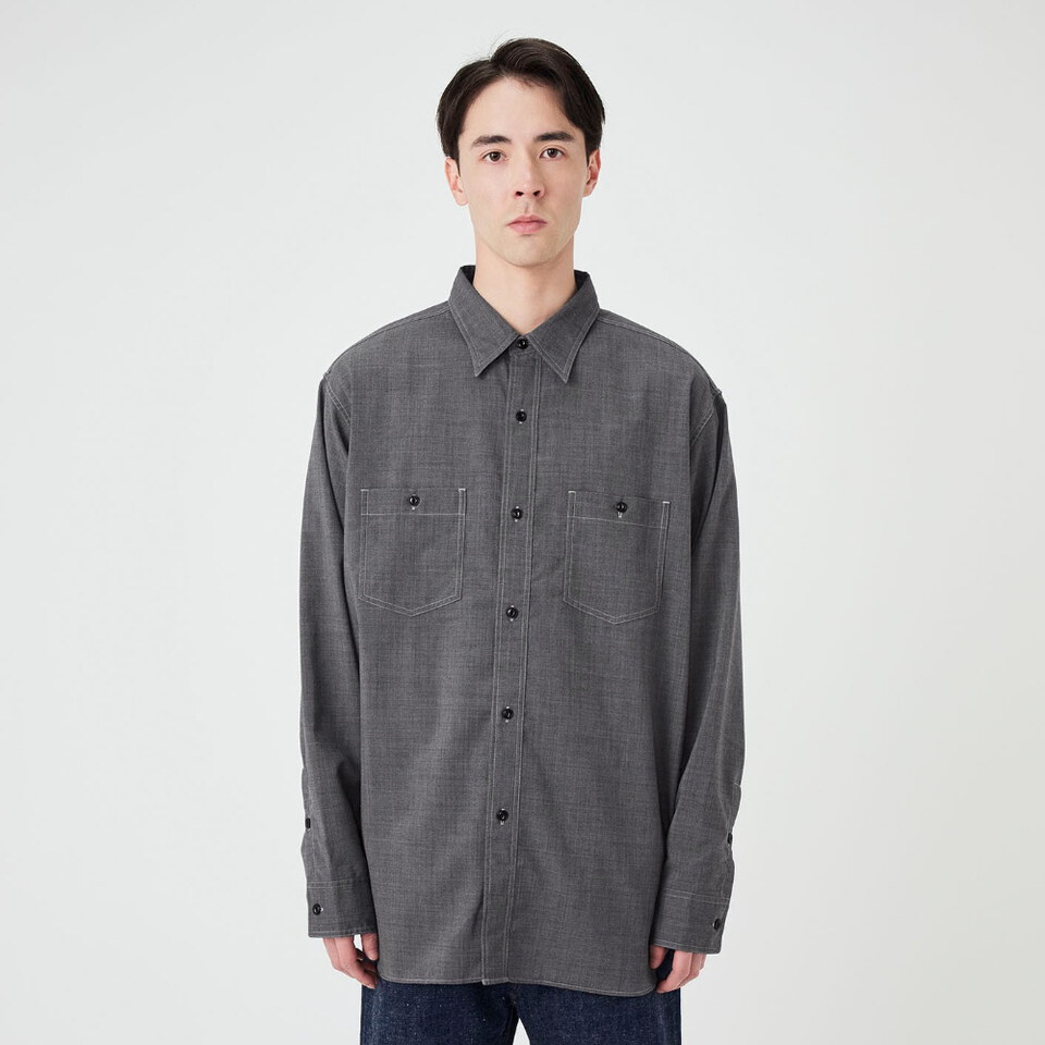 NMA0282-262 寬版口袋襯衫 Polyester Wool Field Shirt