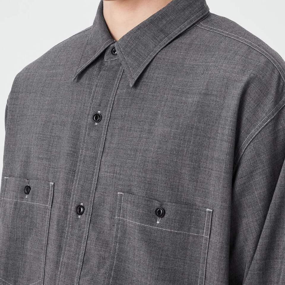 NMA0282-262 寬版口袋襯衫 Polyester Wool Field Shirt