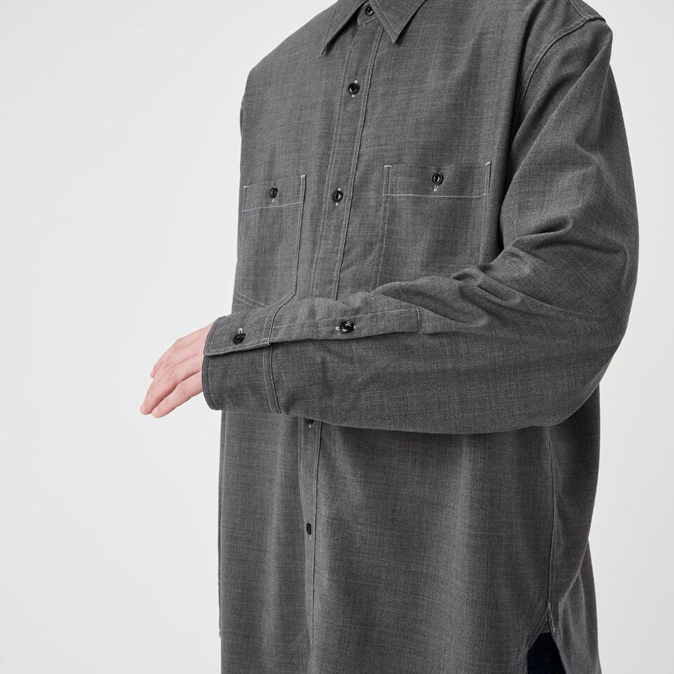 NMA0282-262 寬版口袋襯衫 Polyester Wool Field Shirt