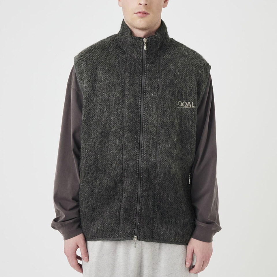 NMA0506-262 馬海毛拉鍊背心 OOAL Zip Up Mohair Vest