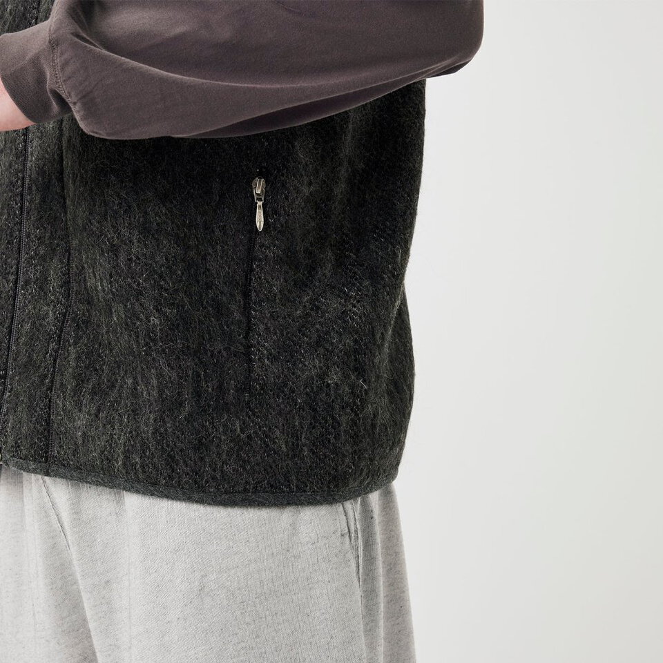 NMA0506-262 馬海毛拉鍊背心 OOAL Zip Up Mohair Vest