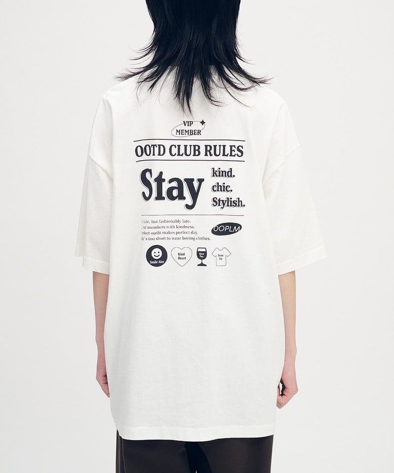 OPM0118-252 OOTD CLUB守則TEE