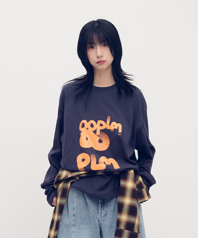 漸變層疊LOGO長TEE