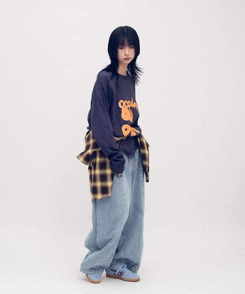 漸變層疊LOGO長TEE