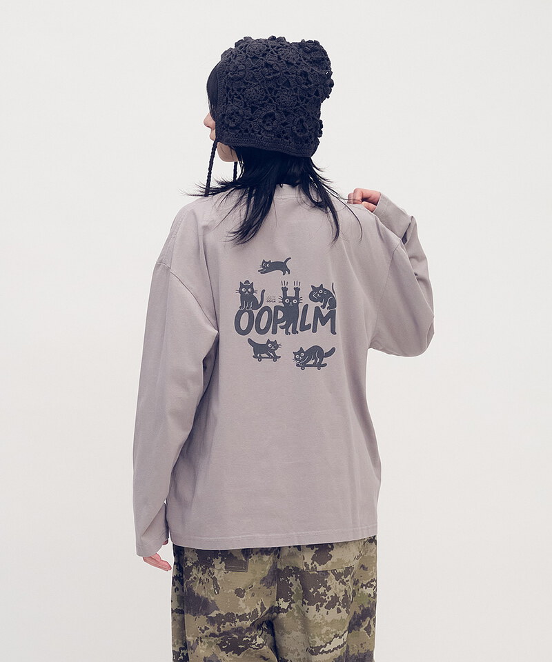 貓貓派對水洗長TEE