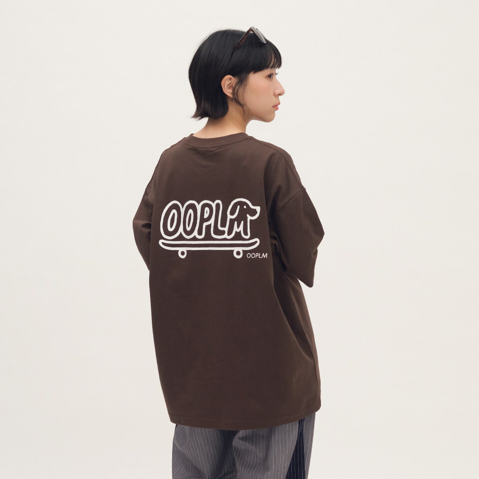 臘腸狗狗滑板短TEE