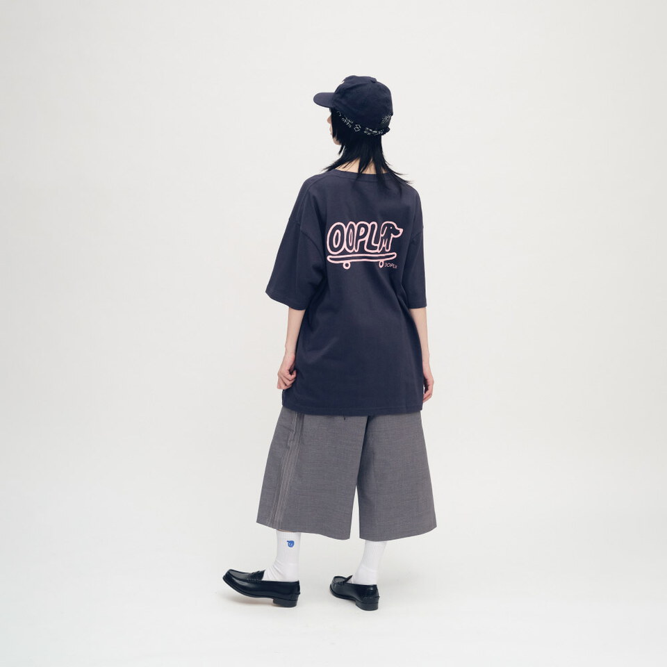 臘腸狗狗滑板短TEE