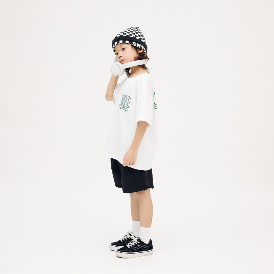 白/130-臘腸狗狗滑板小童TEE