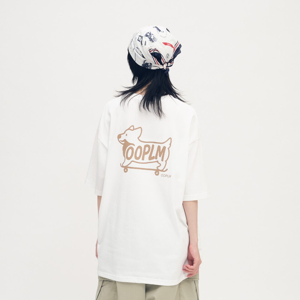 柯基狗狗滑板短TEE