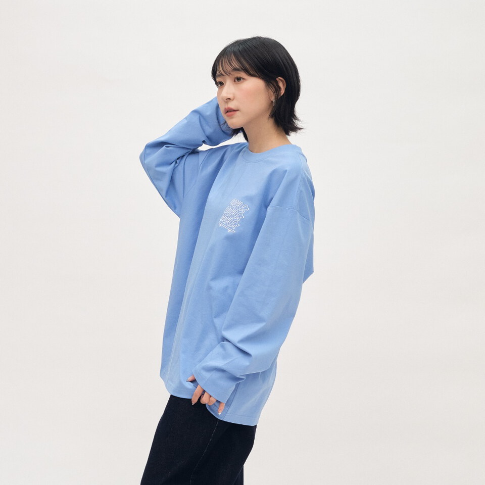 臘腸狗狗滑板長袖TEE