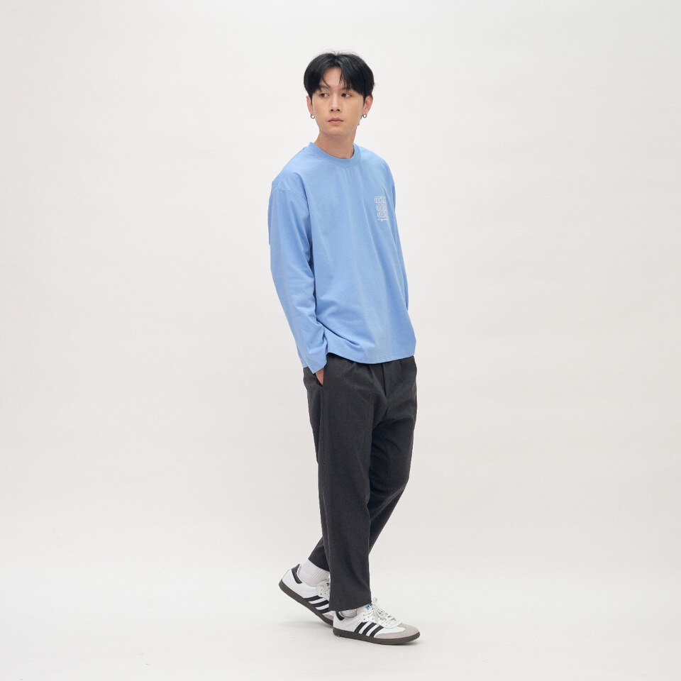 臘腸狗狗滑板長袖TEE