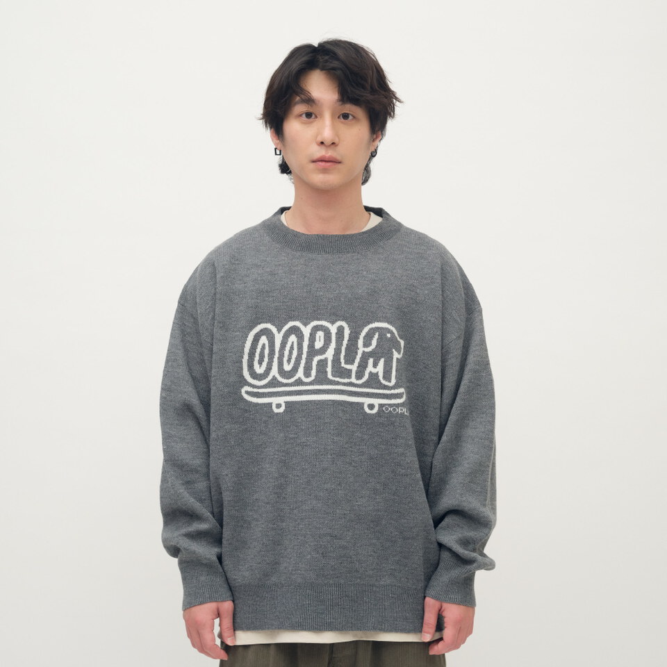 OPM0319-261 臘腸狗狗滑板針織毛衣