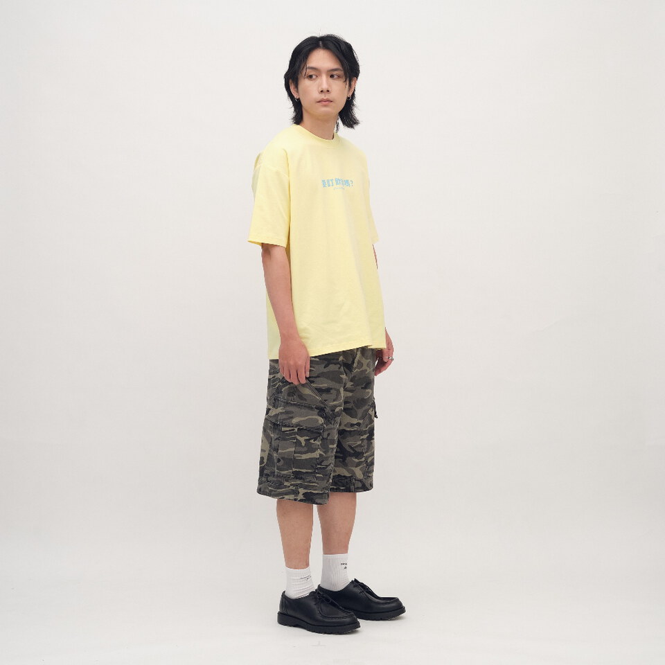 迷彩口袋六分褲