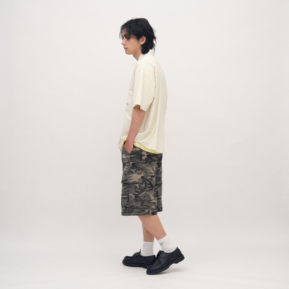 迷彩口袋六分褲