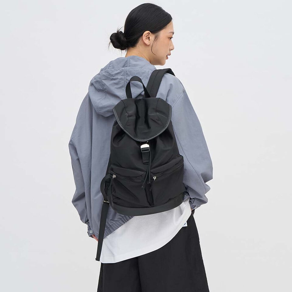 尼龍束口大口袋後背包