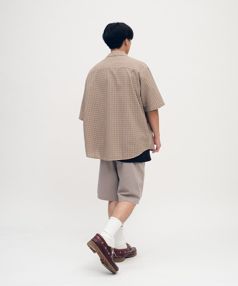 夏日泡泡紗短袖襯衫