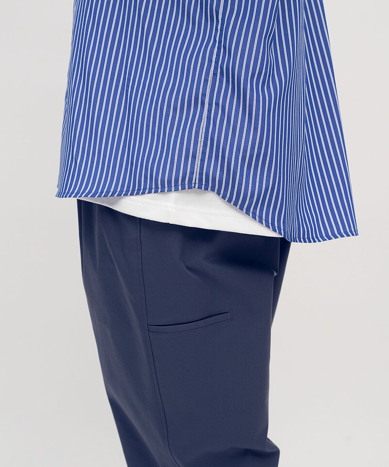 日常條紋長袖襯衫