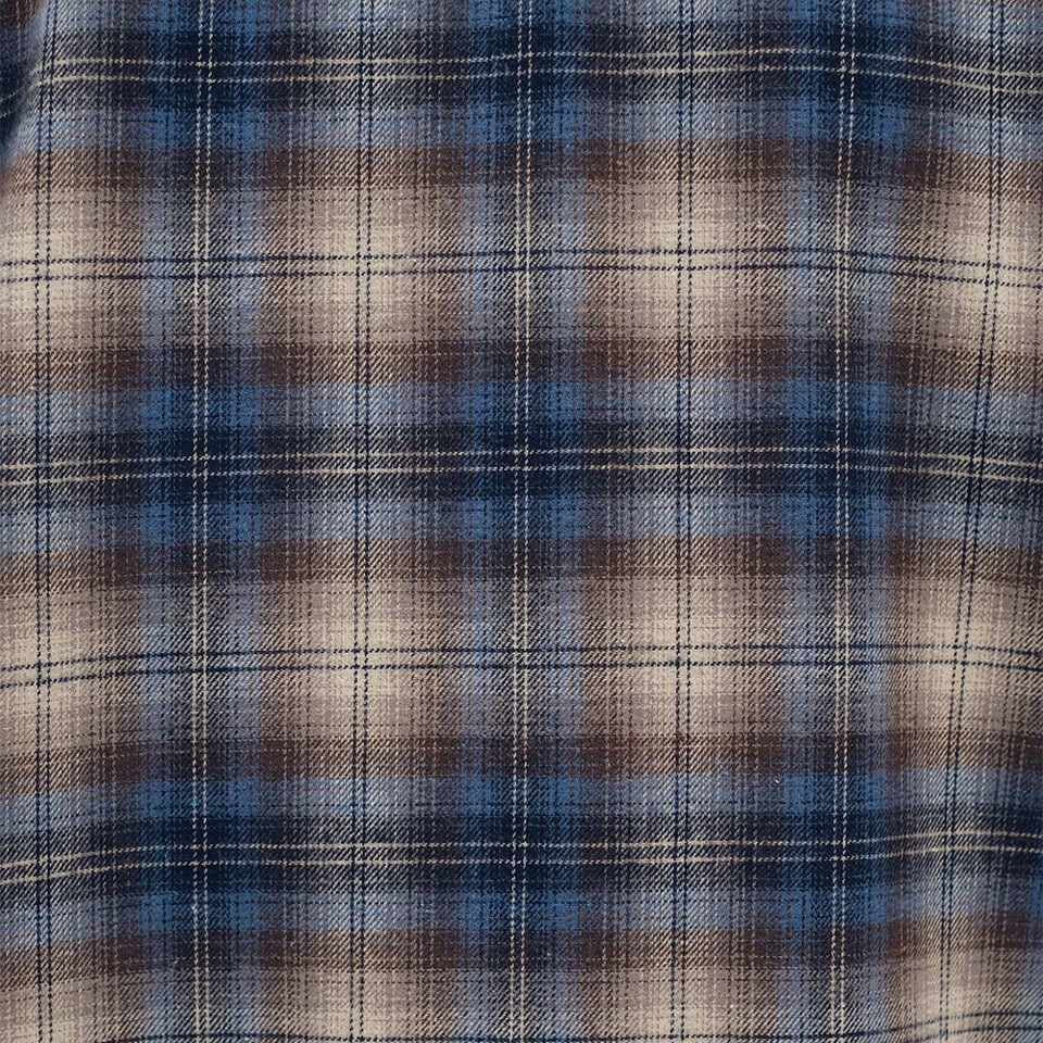 OPM3316-252 臘腸狗狗滑板格紋襯衫