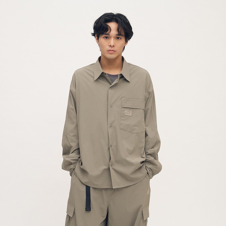 OPM3317-252 抗撕裂長袖口袋襯衫