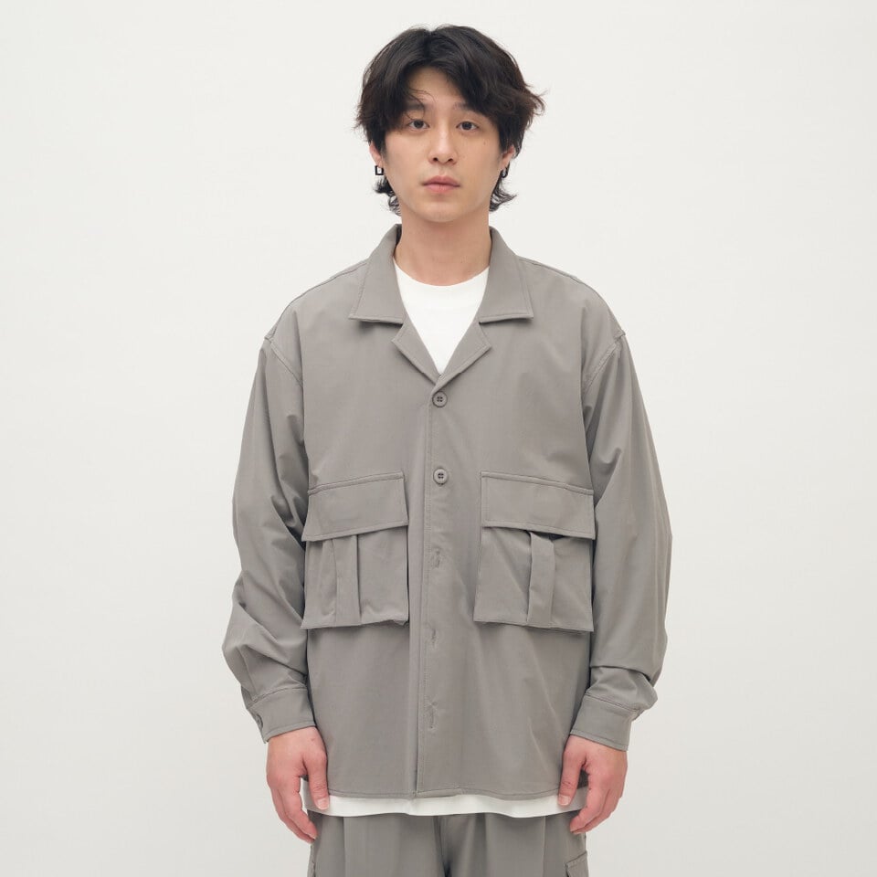 OPM3318-261 抗撕裂長袖口袋襯衫