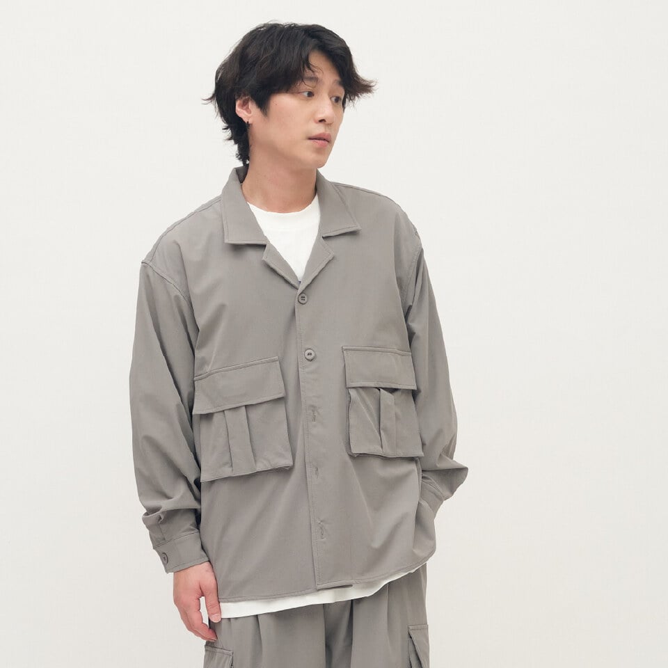 抗撕裂長袖口袋襯衫