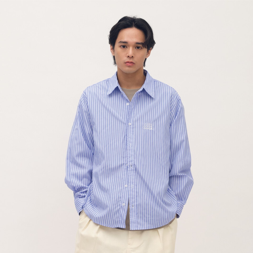 OPM3319-261 日常條紋長袖襯衫