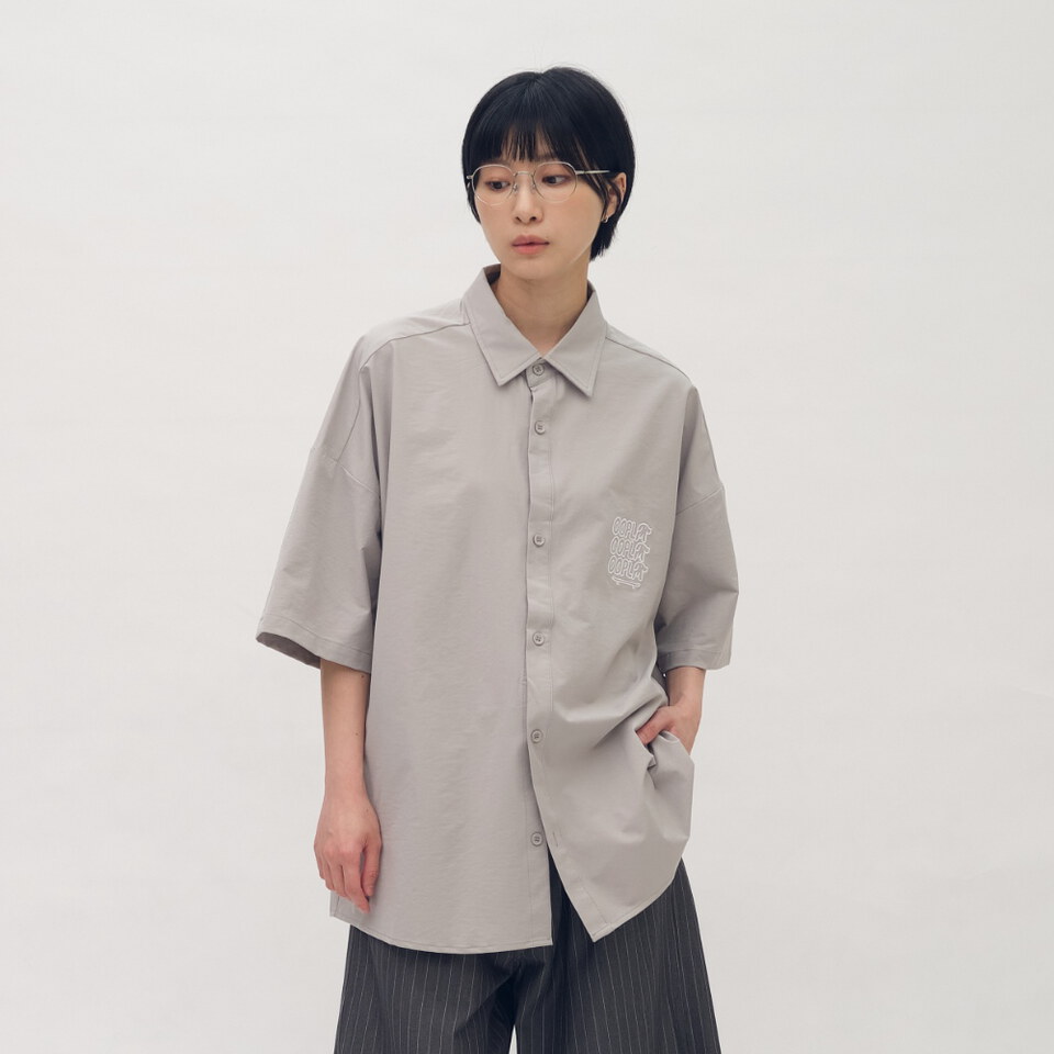 OPM3322-261 臘腸狗狗滑板短袖襯衫