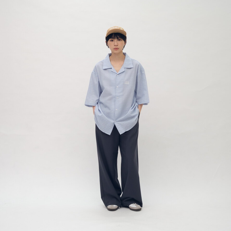 夏日泡泡紗短袖襯衫