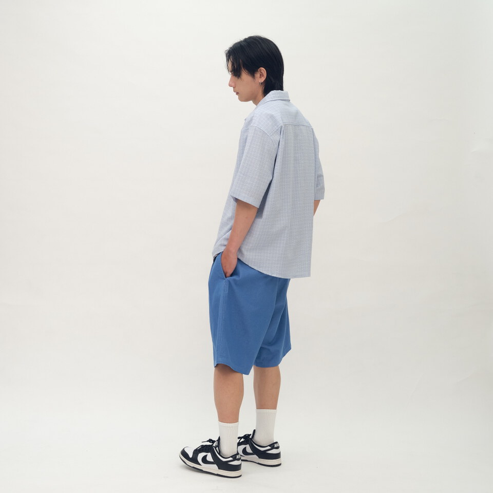夏日泡泡紗短袖襯衫