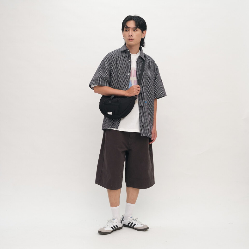 日常草寫LOGO格紋襯衫