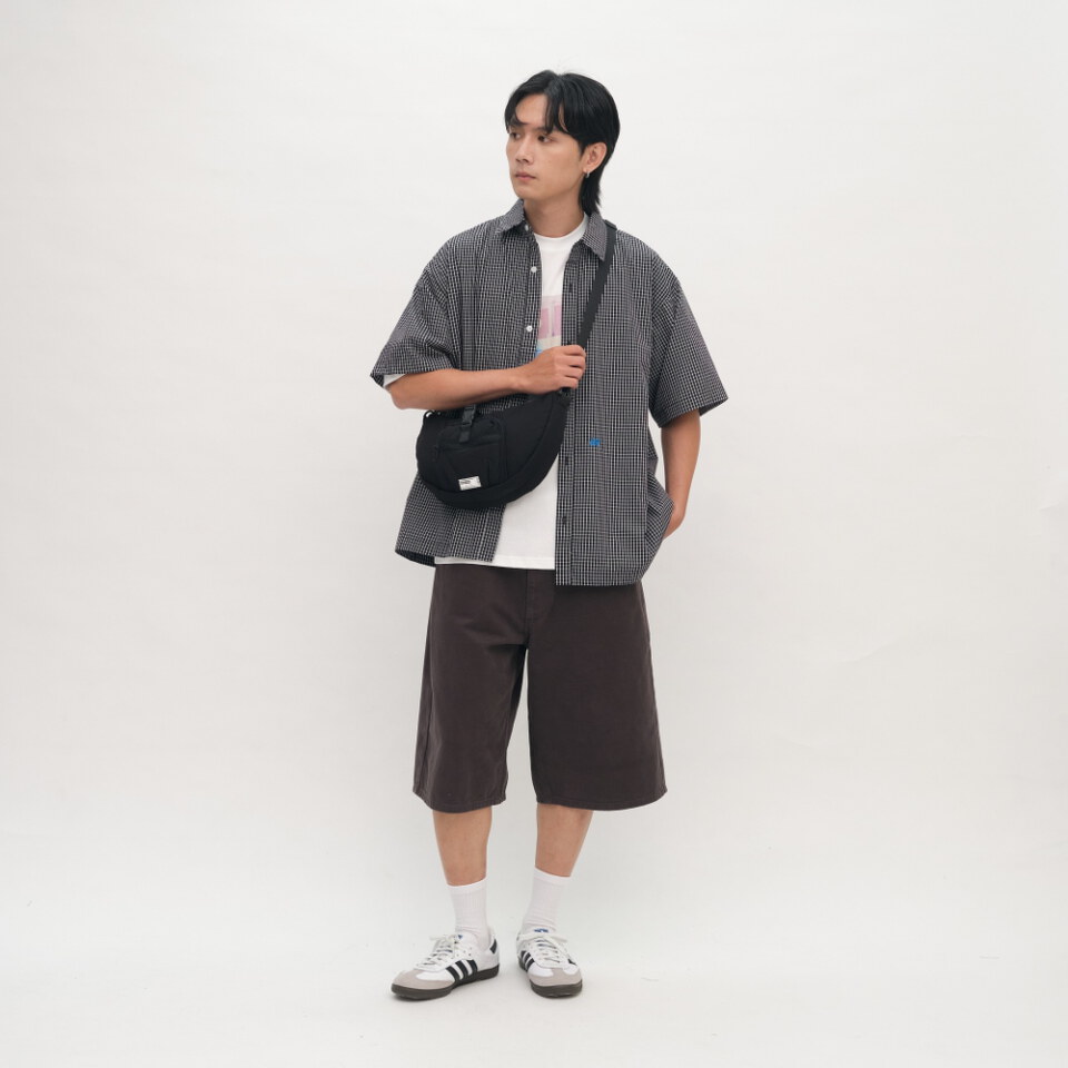 日常草寫LOGO格紋襯衫