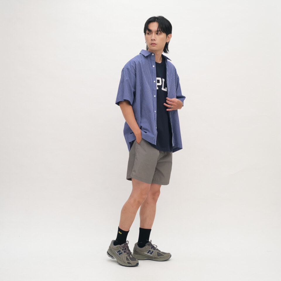 日常草寫LOGO格紋襯衫