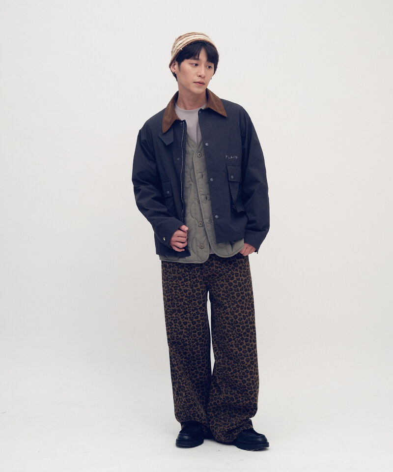 OPM3806-252 棉質豹紋闊腿褲