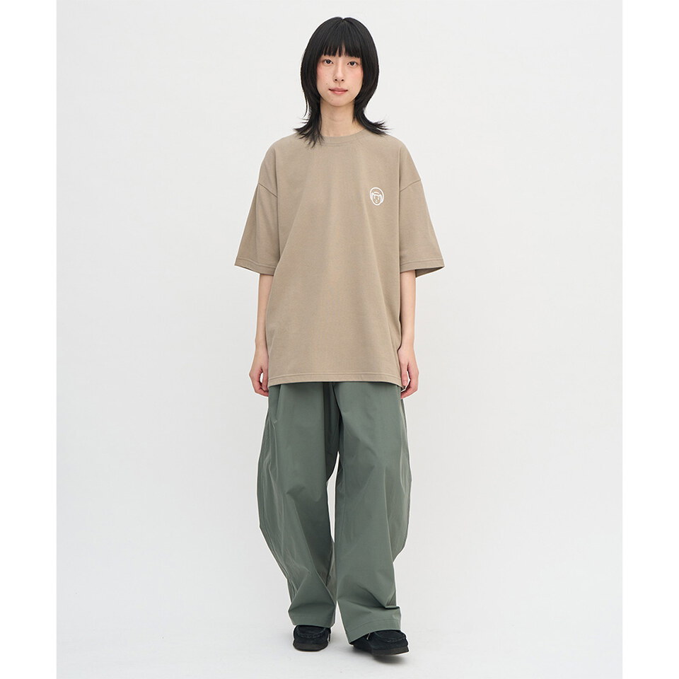 OPM4007-251 防潑水立體剪裁錐寬褲