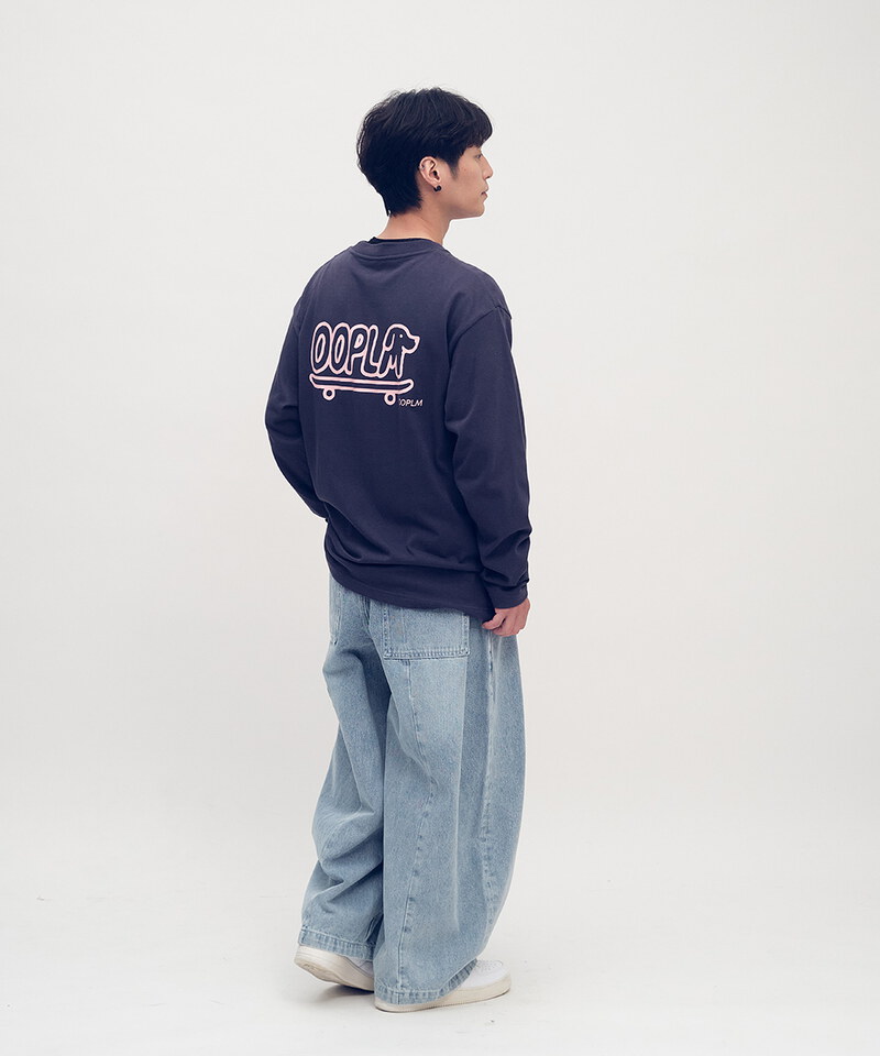 日常刷色牛仔燈籠褲