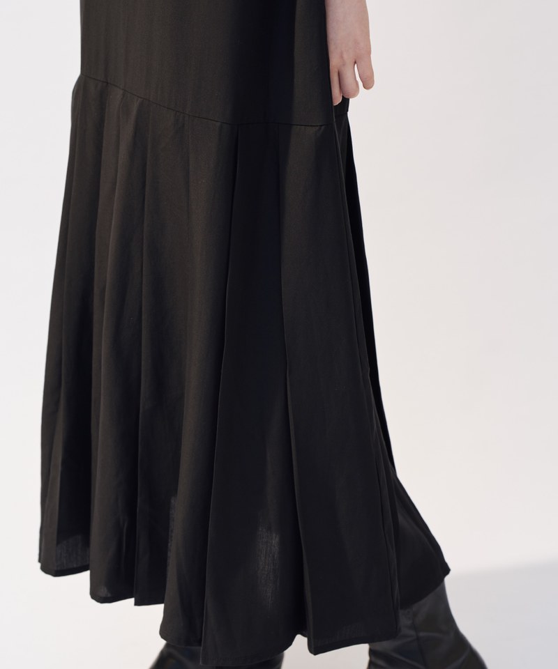 法式袖百褶洋裝