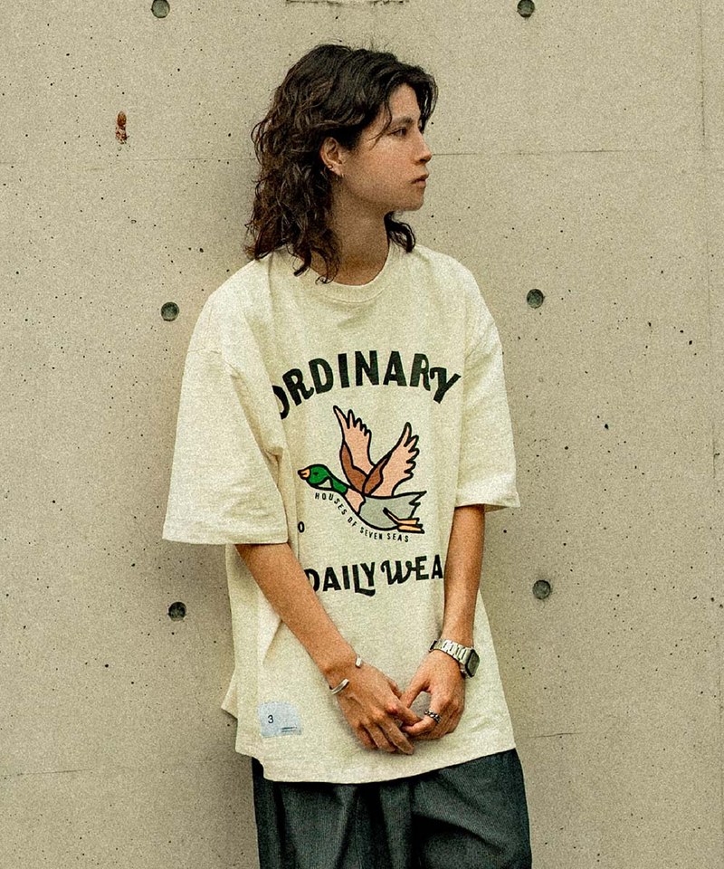 美式插畫大雁短tee