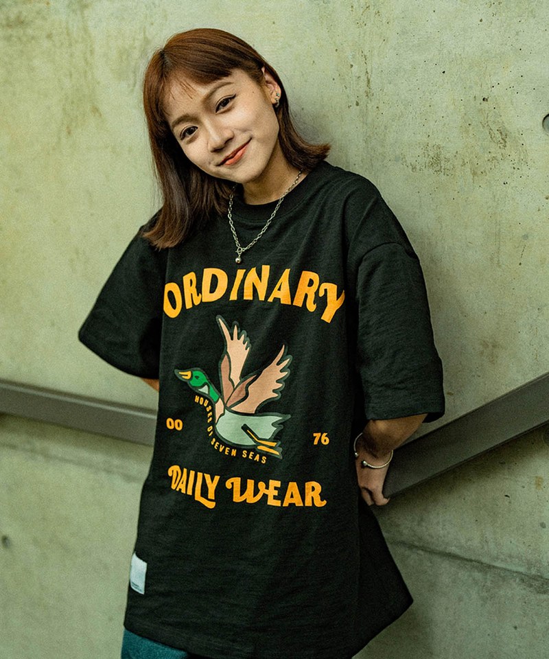 美式插畫大雁短tee