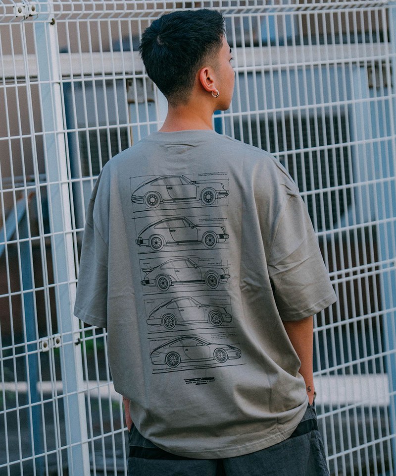 ORDINARY 手繪素描賽車TEE